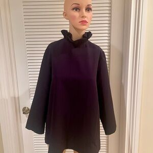 Tuckernuck Black Ruffle Mock-Neck Tunic